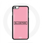 Coque pour Iphone 7 Blackpink Groupe de K-pop Logo Fond Rose