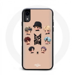 Coque pour Iphone XS Max BTS TinyTAN Animation Affiche RM Jin Suga J-Hope Jimin V Et Jungkook