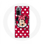 Coque pour Xiaomi Redmi Note 10 Pro Minnie Mouse Dessin anim&eacute; Rouge