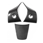 FOAL BURNING Car Steering Wheel decorative patch for Tesla Model 3 2018 Accessories Carbon Fibre ABS Steering Wheel 3pcs carbon black black
