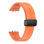 Uus silikoonrihm Samsung Galaxy Fit3 magnetilise kellarihmaga, pandlaga spordik&auml;epaelale for Samsung Fit3 oranž