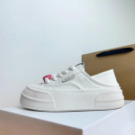 Kahesuunalised nahast valged kingad Naiste paksu p&otilde;hjaga hingav v&auml;limine kulumine laisk poolsussid Spordilauajalatsid Mood 35