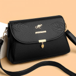 Uus moodne v&auml;ike kandiline kott Kvaliteetse tekstuuriga klassikaline &uuml;hev&auml;rviline &otilde;lakott naistele ni&scaron;&scaron;ikott must