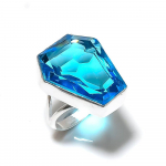 Natural Blue Topaz Gemstone Handmade 925 Sterling Silver Ring Size 5 s0u28
