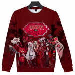 10 v&auml;rvi Naiste Meeste Hazbin Hotel Anime Tr&uuml;kitud Hoodid &Uuml;markaelusega Pusad Meeste Reisimine Pullover Meeste &uuml;laosa T&auml;navar&otilde;ivad &Otilde;ues Spordidress XS punane