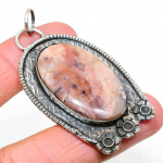 Natural Pink Opal Gemstone Handmade 925 Sterling Silver Pendant 2.56 b8g32
