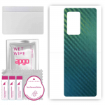 apgo Protective Skin Sticker for the back compatible with Samsung W21 5G, Wrap Film, Foil, Vinyl - Pattern Carbon Chameleon CAKA1