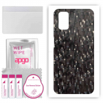 apgo Protective Skin Sticker for the back compatible with Oppo A52, Wrap Film, Foil, Vinyl - Pattern Carbon Black Pixel