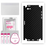 apgo Protective Skin Sticker for the back+sides compatible with Apple iPhone 5s, Full Wrap Film, Foil, Vinyl - Pattern Carbon Black