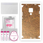 apgo Protective Skin Sticker for the back+sides compatible with Huawei Mate 20 X, Full Wrap Film, Foil, Vinyl - Pattern Rusty Copper