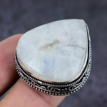 Natural Rainbow Moonstone Gemstone Handmade 925 Sterling Silver Ring Size 6 u8v63