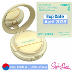 [INNISFREE] No Sebum Sun Cushion (SPF50+/PA++++) 1pc + Sample Gifts