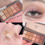 Twelve-color eyeshadow palette Pearl Fine flash waterproof natural highlight brightening Sleeper Silkworm Contouring Eyeshadow lasting setting makeup