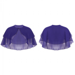 Naiste Elegantne &scaron;ifoonist sall Cape Ruffle m&auml;hised Bolero kleidi aksessuaar peopulmadeks One Size valge