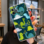 Armas dinosauruste telefoni&uuml;mbris iPhone'i 14 13 12 11 Pro Max XS X XR SE 2020 6 7 8 Plus Mini l&auml;bipaistva kesta jaoks 6plus or 6s plus