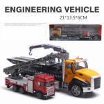 1/42 2tk survevalatud p&auml;&auml;steauto tulet&otilde;rjeauto, tagasit&otilde;mmatav kerge muusika mudel, laste m&auml;nguasi 1/42-Size:21*13.5*6cm punane/kollane