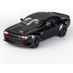 1/32 Dodge Challenger Hellcat die Cast metallist m&auml;nguautod, t&otilde;mmake tagasi Hellcat auto valguse ja muusikaga Hellcat m&auml;nguauto kollektsioneeritavad mudelautod 1/32-Size:15.8*6.2*4.8cm must