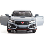 1/32 survesulamist Honda Civic automudeli m&auml;nguauto, tulede ja heliga tagasit&otilde;mmatav sulamist auto, avatud uks lastele kingitus, s&uuml;nnip&auml;evakingitus lastele 1/32-Size:15.5*7*4.8cm