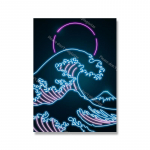 Idamaine retro neoonl&otilde;uendimaal Tsuru Sakura seinamaal Jaapani lainem&auml;e Fuji Samurai kunstiplakat Prindi Elutuba Kodukaunistus 21x30cm No Framed