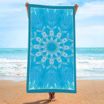 Suurem&otilde;&otilde;tmeline mikrokiust rannar&auml;tik, pehme, kiiresti kuivav, mittenakkuv liiv, triibuline disain, mis sobib basseinidesse ja randadesse 70*140CM