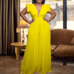 Euroopa ja Ameerika Mood Vabaaja Naiste Suvine Seksikas V&otilde;rk Patchwork &Uuml;hev&auml;rviline K&otilde;rge V&ouml;&ouml;koht Lai Jalg Kombinesoon XXL kollane