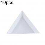 10 tk plastikust kolmnurkne &uuml;mmargune kivist helmed k&uuml;&uuml;nte kunstiplaadi hoiualuse hoidik Triangle.