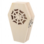 1 tk Halloween karp kaantega Halloween dekoratsioonid Mini puidust kirstukarp Kirst Maiustuste kommikarp Halloween kirstukarp peoks Spider web