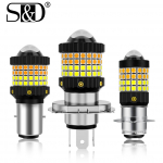1tk H4 BA20D P15D LED mootorratta esitule pirnid 12-80V 20000LM LED Moto Light Hi Lo Beam valge kollane lamp Motobike Scooter ATV jaoks P15D H6M P15D-25-1 valge