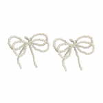 Korea Sweet Bowknot kingakaunistusega kott Ripats Kingad Ornament telefoniv&otilde;lu lisab teie jalatsitele stiili ja isikup&auml;ra valge