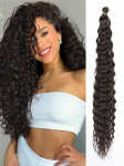 22-tollised Ocean Wave heegeldatud juuksed s&uuml;nteetilised s&uuml;gava laine keerdumisega heegeldatud punutud juuksepikendused Ombre Afro Curls Passion Twist juuksed 22inch