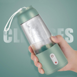 Kaasaskantav USB-taaslaetav mahlapress, isikliku suurusega mahlapress kokteilide ja smuutide jaoks, nelja teraga v&otilde;imas l&otilde;ikamisv&otilde;imalus, minimahlapressi tass sportimiseks valge