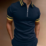 Meeste s&auml;rk Polo vabaaja lukuga l&uuml;hikeste varrukatega mood vaba t&otilde;mblukuga suvine kevadine 3D prindiga s&auml;rk 4XL tumesinine v&auml;rv