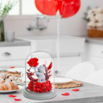 Rose Flower Gift,Rose Eternal in Glass Dome,Forever Anniversary Gifts,Crafts Valentines Day