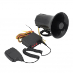 Autoalarm sireen Mootorrataste veoautode tarvikud Universaalne 12V 50W auto signaal megafon 3-heli avariihoiatus paadi jaoks must