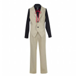 Bungo Stray Dogs Cosplay Kost&uuml;&uuml;m Kunikida Doppo Kost&uuml;&uuml;m Kunikida Doppo &Uuml;likond Meeste &Uuml;likond Kunikida Doppo Vormih&uuml;&uuml;d Halloween Cosplay L