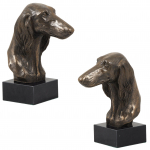 Saluki, Persian Greyhound, Arabian hound, Gazelle hound - Dog statue, bust on stone base, sculpture, trophy for dog show by Art-Dog brand