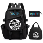 3 tk/komplekt Anime One Piece Seljakott koos l&otilde;unakoti ja pliiatsikarbiga, k&auml;ekott t&uuml;drukule, poisile, teismelisele, koolikott, veekindel seljakott, meestele, naistele, v&auml;lisreisikott