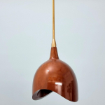 Dr&aring;pe ripplamp &otilde;litatud p&auml;hklipuust messingist varikatusega, ideaalne rippvalgusti koju 7.85 Diameter pruun