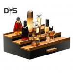 3-korruseline puidust parf&uuml;&uuml;mide v&auml;ljapanekualus hoiusahtliga Suure mahutavusega lauaarvuti parf&uuml;&uuml;mikorraldaja hoiukarp pruun