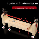 Puidust k&auml;ev&otilde;ru ja kaelakee punumist&ouml;&ouml;riist &ndash; k&auml;sitsi kootud k&ouml;iega punumine