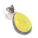 Natural Yellow Triplet Opal 925 Sterling Silver Jewelry Pendant 2.21 n5c83