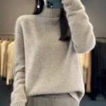 Naiste ka&scaron;miirist sviiter Qinghe ka&scaron;miir 30% ka&scaron;miir 70% vill Naiste s&uuml;gis- ja talvine ka&scaron;miirist pullover pehme ja soe M pruun
