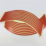 Veekindlad mootorratta helkurkleebised Veljeteip Mootorratta rattakleebis Modifitseeritud rattakleebised punane