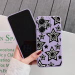 Cool Star Print pehme silikoon&uuml;mbris Samsung A55 A35 M35 S24 Xiaomi Redmi Note 13 Pro 14 Poco C65 iPhone Huawei Honor Realme kaamera p&otilde;rutuskindel kate Samsung Galaxy S9 Plus lilla