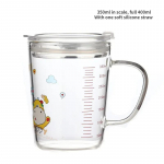 Klassikaline soojendatav piimatass &otilde;lgedega, loominguline armas multifilmi kohvikruus, paksendatud kuumuskindlast klaasist kaalukauss, puuviljamahla joogin&otilde;ud 400ml