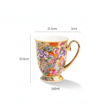 1 tk Jingdezheni emailiga v&auml;rviline luu portselanist teetass kohvitass Peen v&auml;rviline teetass Bone China Water Cup lilleline keraamiline kruus B