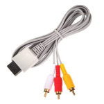 Hot Audio Video AV Premium Composite 3 RCA c&acirc;ble de transmission pour Nintendo Wii 1.8m