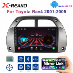 8163 Android 12 Toyota RAV4 Rav 4 2001 2002 2003 2004 2005 2006 jaoks Autoraadio Multimeediam&auml;ngija 2 DIN Carplay Stereo GPS DVD 4 core 1GB+32GB carplay