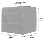 210D 1000 liitrit IBC konteineri alumiiniumfooliumist vee- ja tolmukindel kate vihmaveepaagi Oxfordi riidest UV-kaitse kate 120x100x116cm h&otilde;be