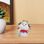 Cartoon Snake Ornament in Resin, Ideal for Spring Festival Decor on Tabletop kollane